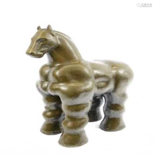 Modern Roman Horse Bronze Statue