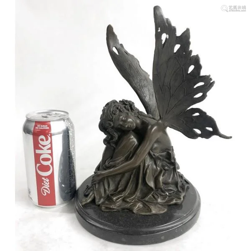 Fairy With Wings Goddess Bronze Sculpture