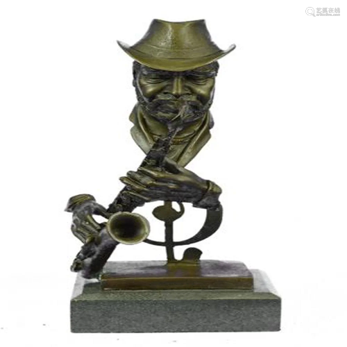 Saxophone Player Bronze Salutes