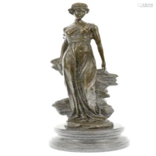 Roman Lady Bronze Statue