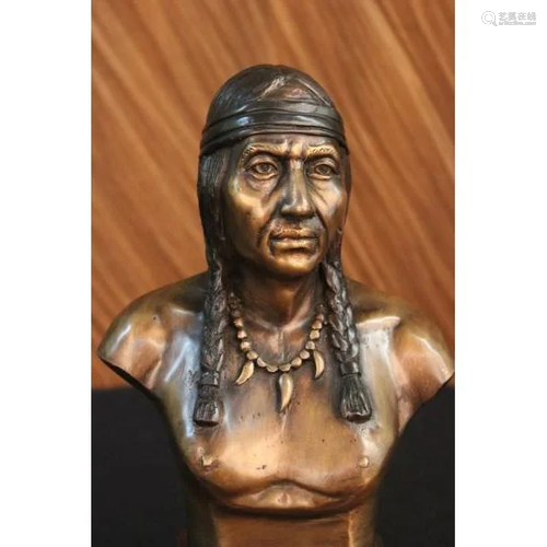 Warrior Chief Bust Bronze Sculpture