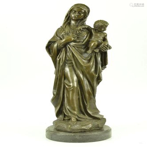 Mother Virgin Mary Bronze Statue