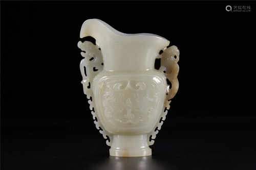 Old stock,hetian jade ornament,carved auspicious