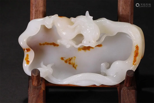 Late Qing Dynasty hetian jade writing-brush