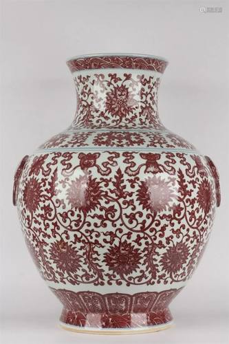 Qing Dynasty Youli Hong jar,painted auspicious