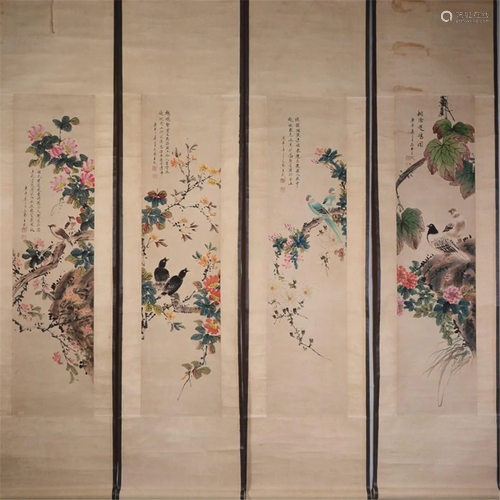 Old stock,A set of Chinese painting and