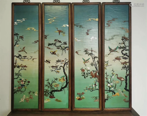 A set of hanging screens,designed with a variety of