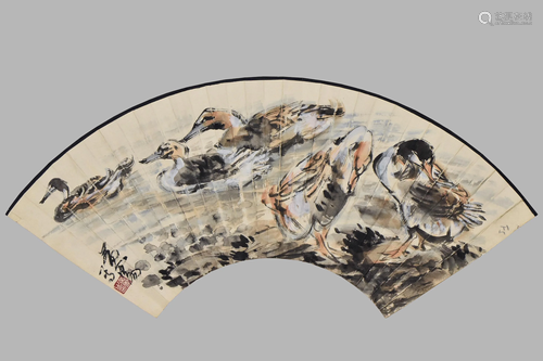 HUANG ZHOU(1925-1997) FAN LEAF