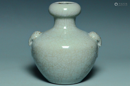 A CRACKLE-GLAZED VASE YONGZHENG MARK AND PERIOD