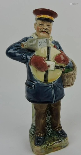 Gesetzl Gesch majolica postman figural