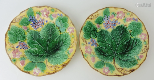 Wedgwood majolica yellow leaf and