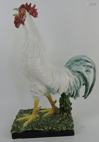 Portugal contemporary majolica rooster