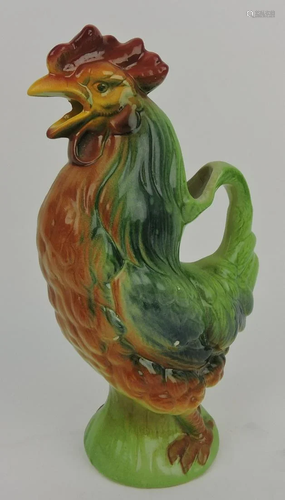 St. Clement majolica figural rooster