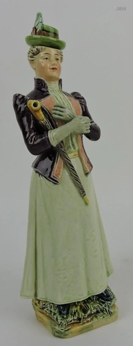 Gesetzl Gesch majolica lady with umbrella