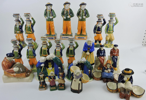 Quimper lot of 24 figures, various