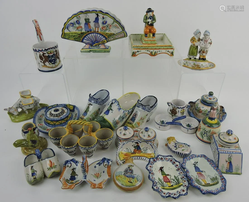 Quimper lot of 22 assorted pieces