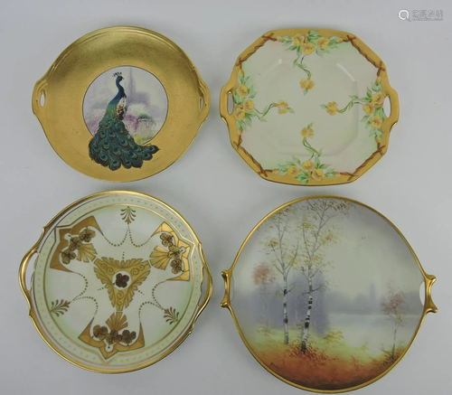 Pickard lot of 4 two handled plates