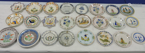 Quimper lot of 24 plates, various