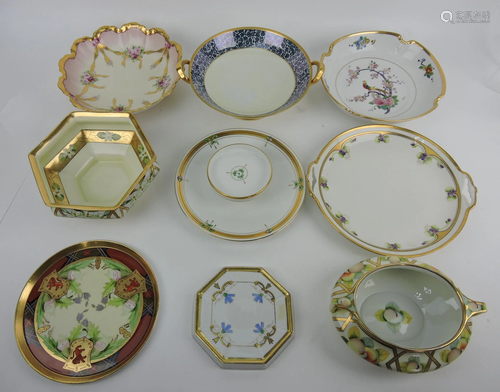 Pickard lot of 9 bowls, plates, & saucers