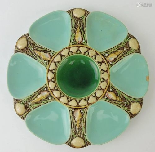 Minton majolica celadon green 6 well