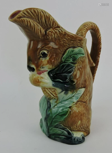 French majolica squirrel with nut 9