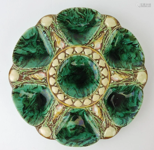 Minton majolica malachite 6 well