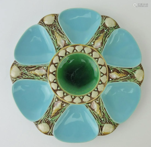 Minton majolica turquoise 6 well