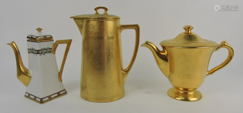 Pickard chocolate pot, covered jug, and