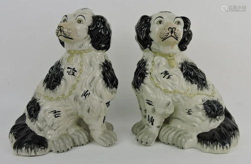 Staffordshire pair of contemporary black