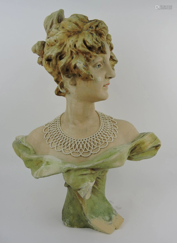 Plaster bust of a lady, 24