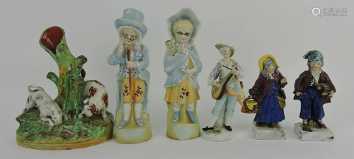 Staffordshire and other porcelain lot of