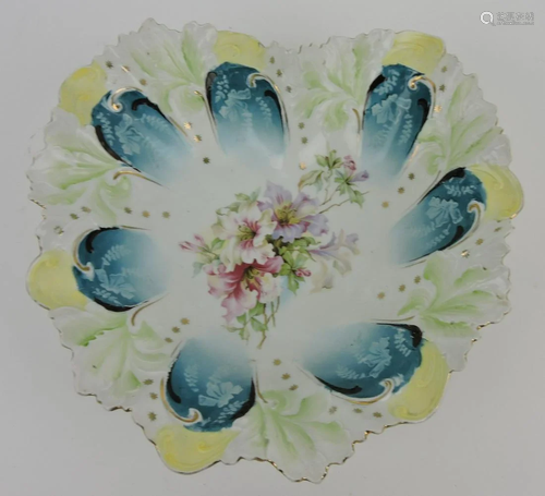 R.S. Prussia heart shaped bowl with