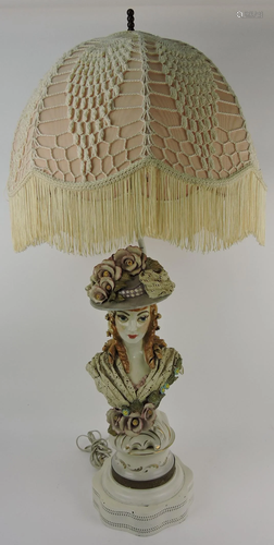 Table lamp in form of bust of a lady, 36