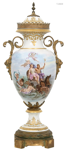 Sèvres Porcelain & Gilt Bronze Neptune Urn