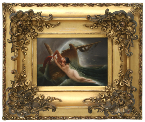 German Porcelain Plaque, 