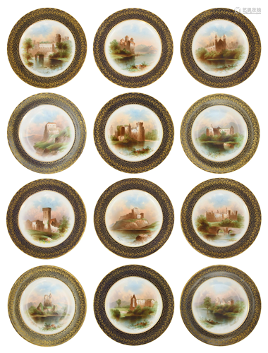 Set of 12 Brownfield Porcelain Plates