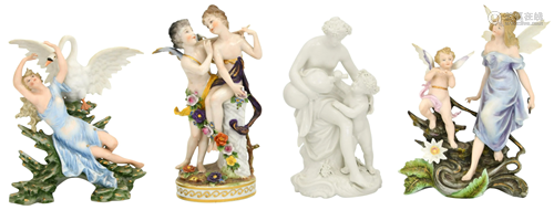 Group of Four Porcelain Figurines