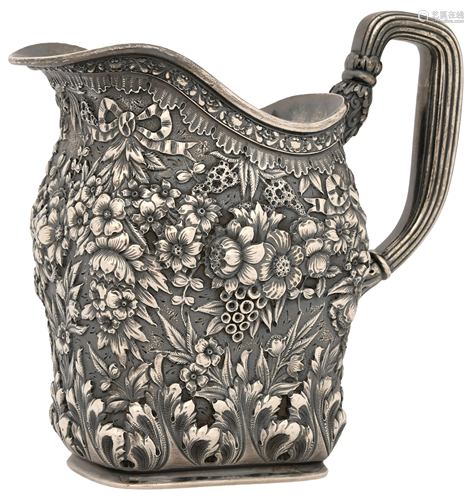 Tiffany & Co. Sterling Silver Repoussé Pitcher