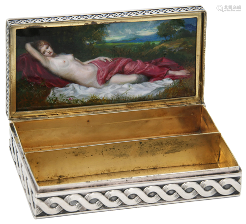 Robert Hennell Silver & Enamel Box