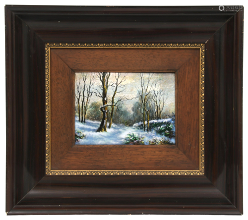 Camille Fauré Winter Landscape Plaque