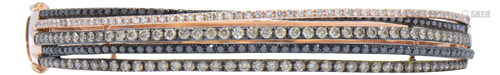 14 Karat Rose Gold & Diamond Bangle Bracelet