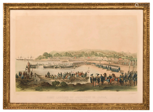 First Landing of Americans in Japan Lithograph