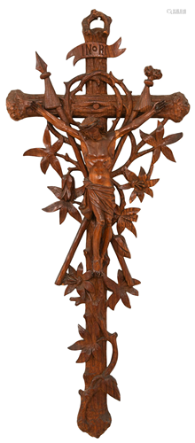 Black Forest Carved Crucifix