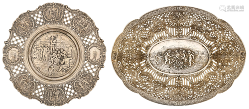 Continental Silver Bowl & Plate