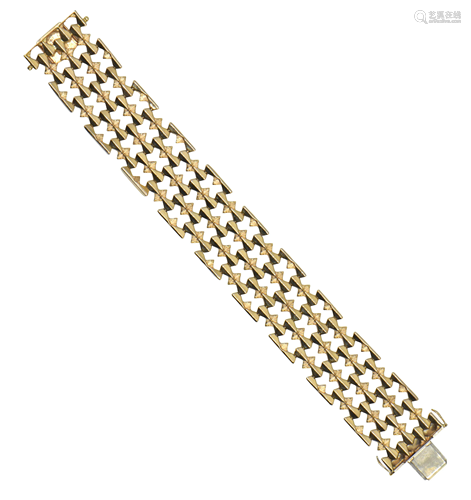 18 Karat Yellow Gold Uno A Erre Italian Bracelet