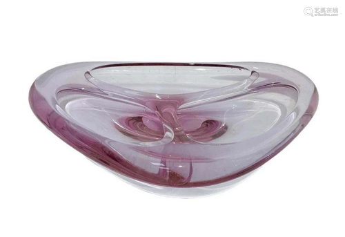 Mazzega Murano, glass centerpiece in the transparent