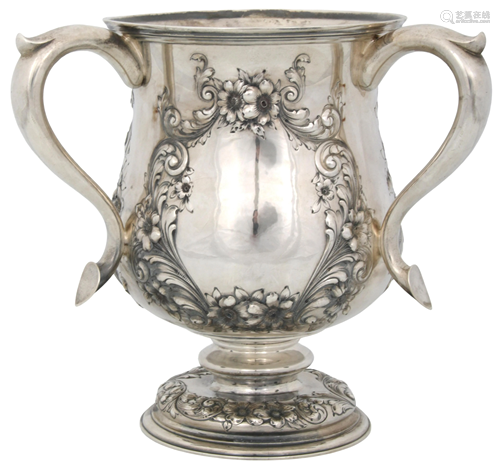 Gorham Sterling Silver Three-Handled Loving Cup