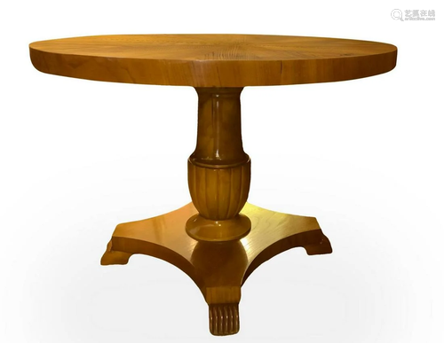 Biedermeier round table extendable, XX century.