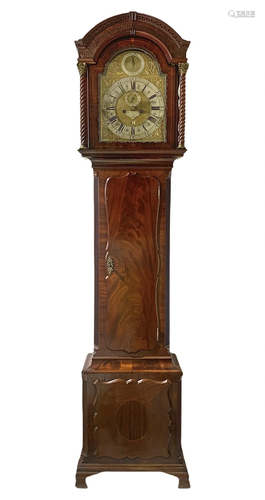 Pendulum clock, English Marly: Storr. H 225 cm Base cm