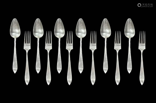 Cutlery silver including 6 forks (600 grams) and 6